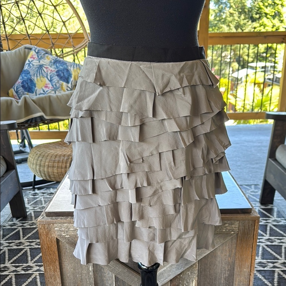 Club Monaco | Silk Ruffle Skirt